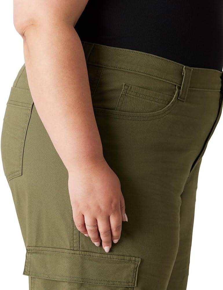 imageLevi Strauss Signature Gold Womens Easy Cargo Midi Skirt Also Available in PlusNew Olive Night Floral Laser