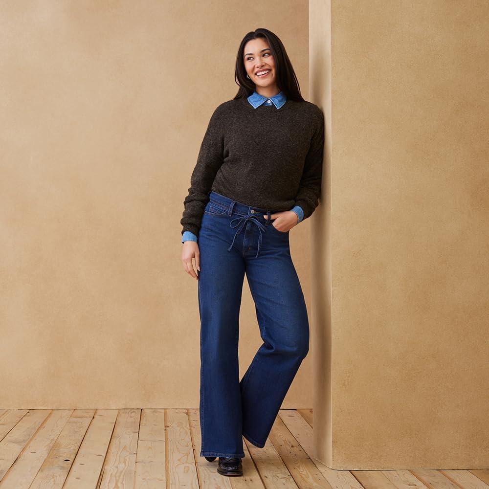 imageLevi Strauss Signature Gold Womens Heritage Belted Wide Leg Jeans Also Available in PlusNew Bayou Blues