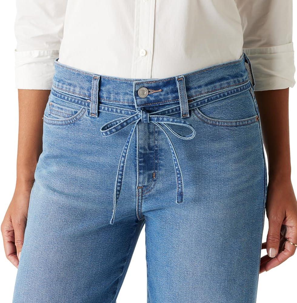 imageLevi Strauss Signature Gold Womens Heritage Belted Wide Leg Jeans Also Available in PlusNew Faded Days