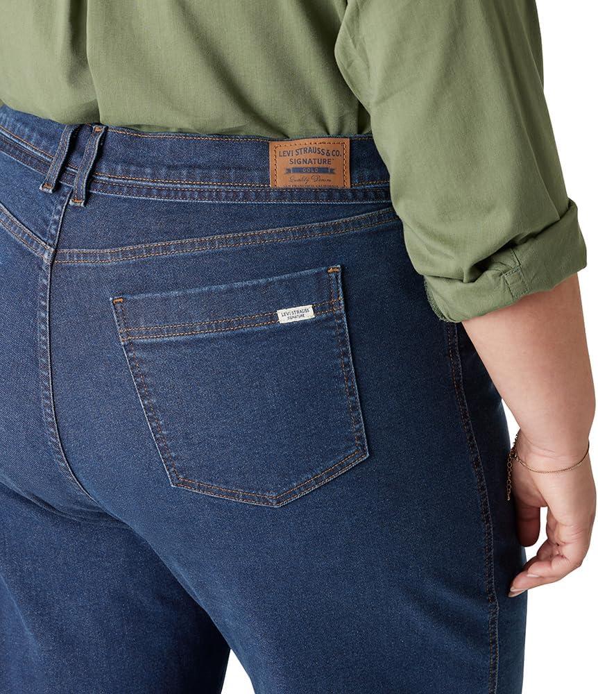 imageLevi Strauss Signature Gold Womens Heritage Belted Wide Leg Jeans Also Available in PlusPlus New Bayou Blues
