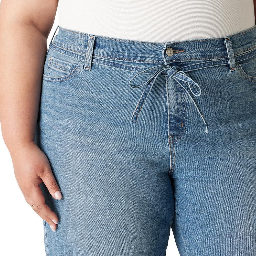 imageLevi Strauss Signature Gold Womens Heritage Belted Wide Leg Jeans Also Available in PlusPlus New Faded Days