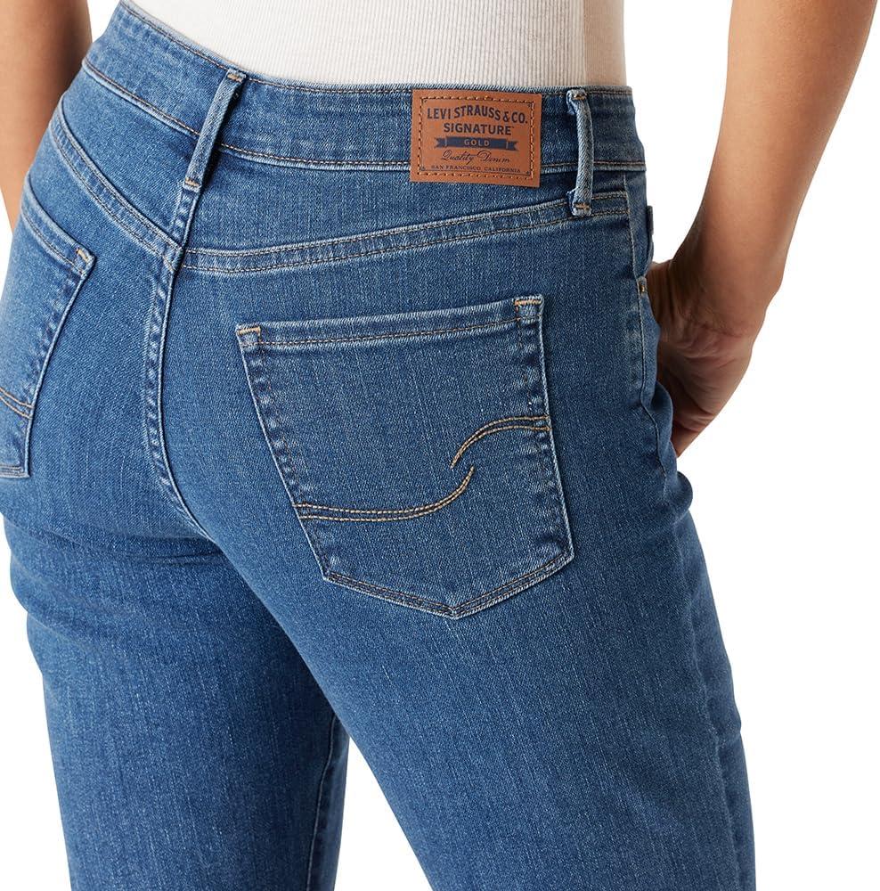 imageLevi Strauss Signature Gold Womens Size Modern Bootcut Jeans MidRise Stretch Denim Also Available in PlusNew Faded Memory