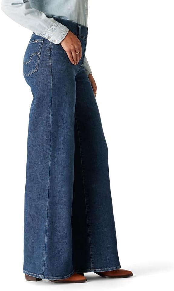 imageLevi Strauss Signature Gold Womens Totally Shaping Ultimate Pullon Wide Leg Jeans Also Available in PlusNew Blue Legend