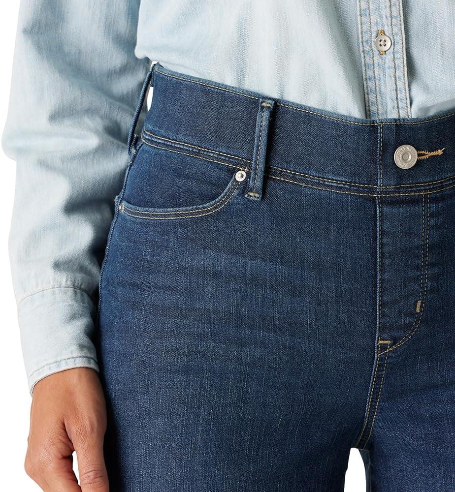 imageLevi Strauss Signature Gold Womens Totally Shaping Ultimate Pullon Wide Leg Jeans Also Available in PlusNew Blue Legend