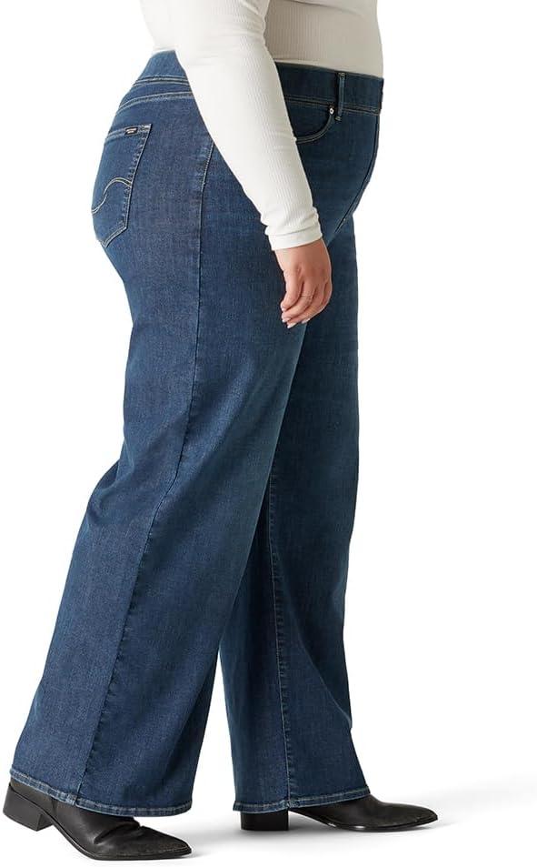 imageLevi Strauss Signature Gold Womens Totally Shaping Ultimate Pullon Wide Leg Jeans Also Available in PlusNew Blue Legend Plus
