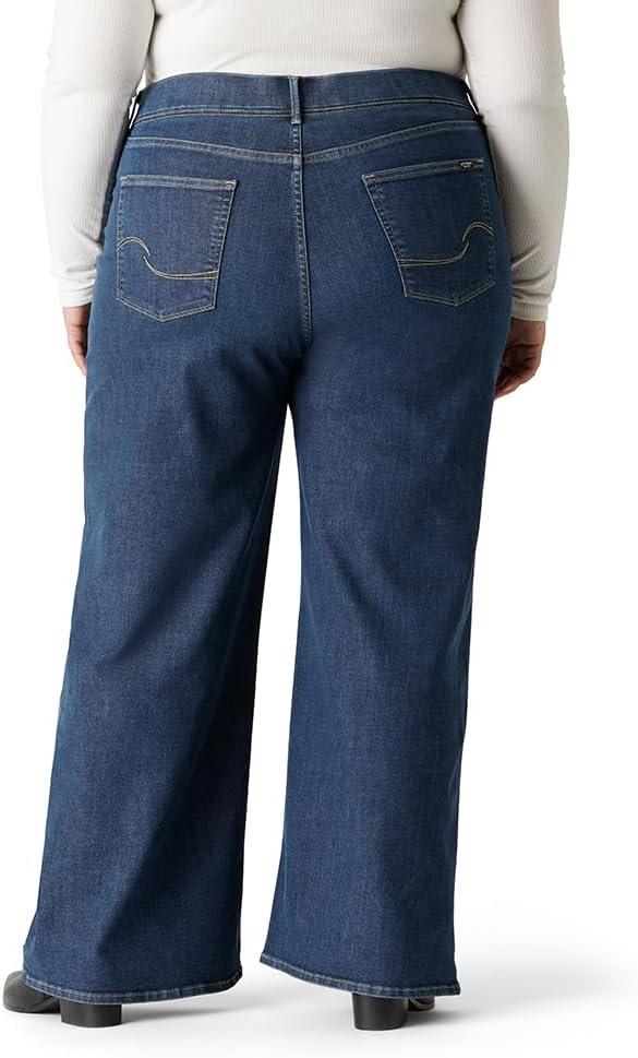 imageLevi Strauss Signature Gold Womens Totally Shaping Ultimate Pullon Wide Leg Jeans Also Available in PlusNew Blue Legend Plus