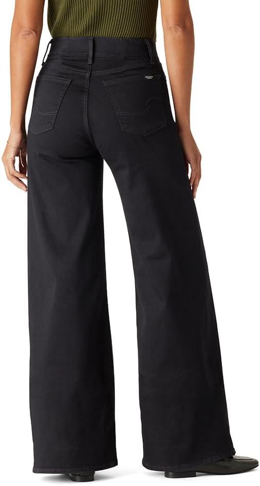 imageLevi Strauss Signature Gold Womens Totally Shaping Ultimate Pullon Wide Leg Jeans Also Available in PlusNew Noir