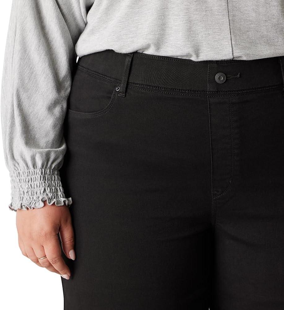 imageLevi Strauss Signature Gold Womens Totally Shaping Ultimate Pullon Wide Leg Jeans Also Available in PlusNew Noir Plus