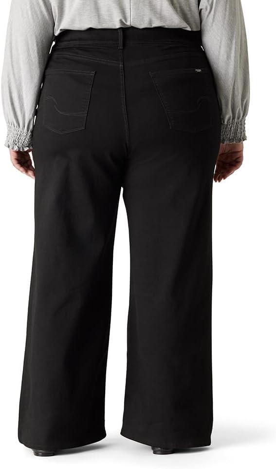 imageLevi Strauss Signature Gold Womens Totally Shaping Ultimate Pullon Wide Leg Jeans Also Available in PlusNew Noir Plus