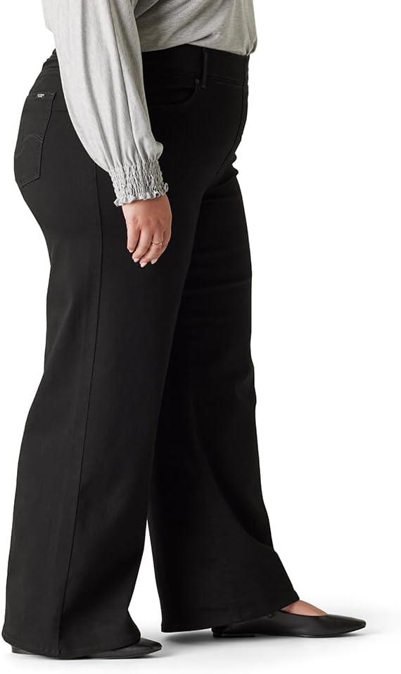 imageLevi Strauss Signature Gold Womens Totally Shaping Ultimate Pullon Wide Leg Jeans Also Available in PlusNew Noir Plus