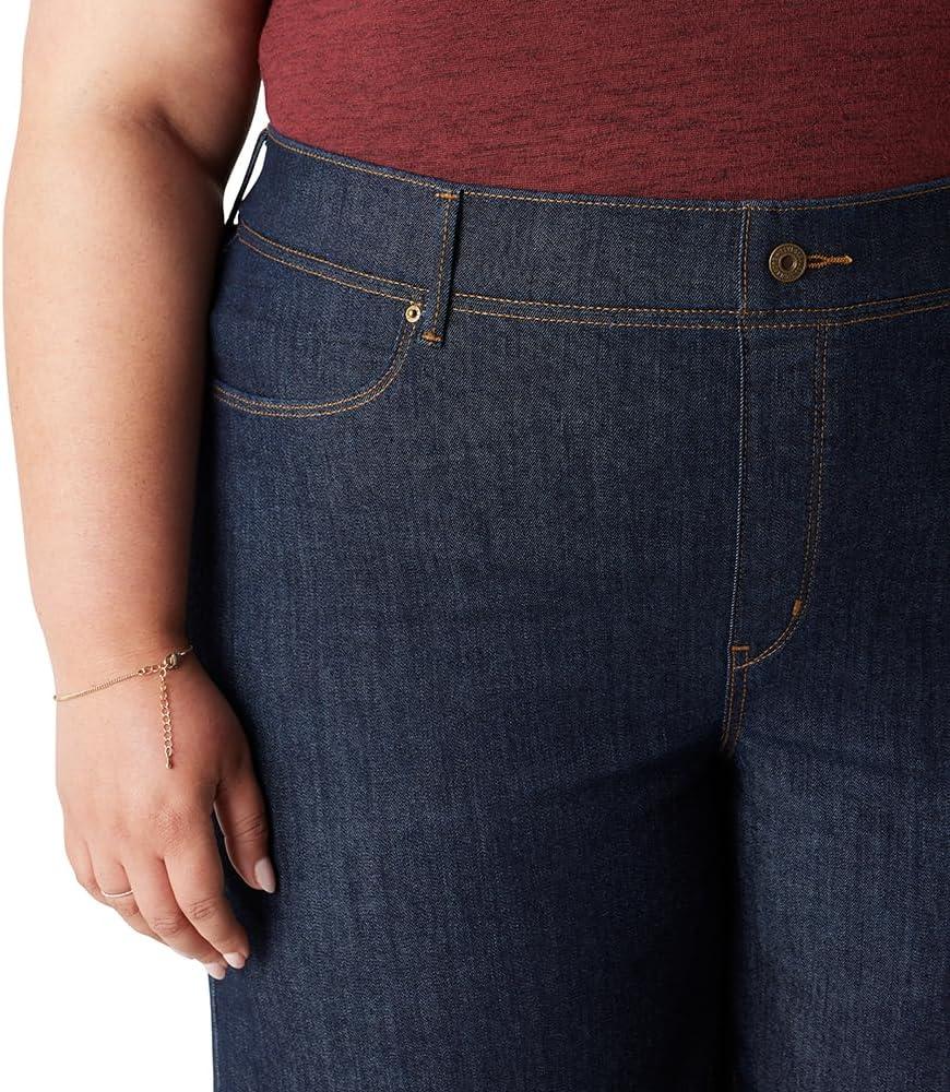 imageLevi Strauss Signature Gold Womens Totally Shaping Ultimate Pullon Wide Leg Jeans Also Available in PlusNew Retro Dark Plus
