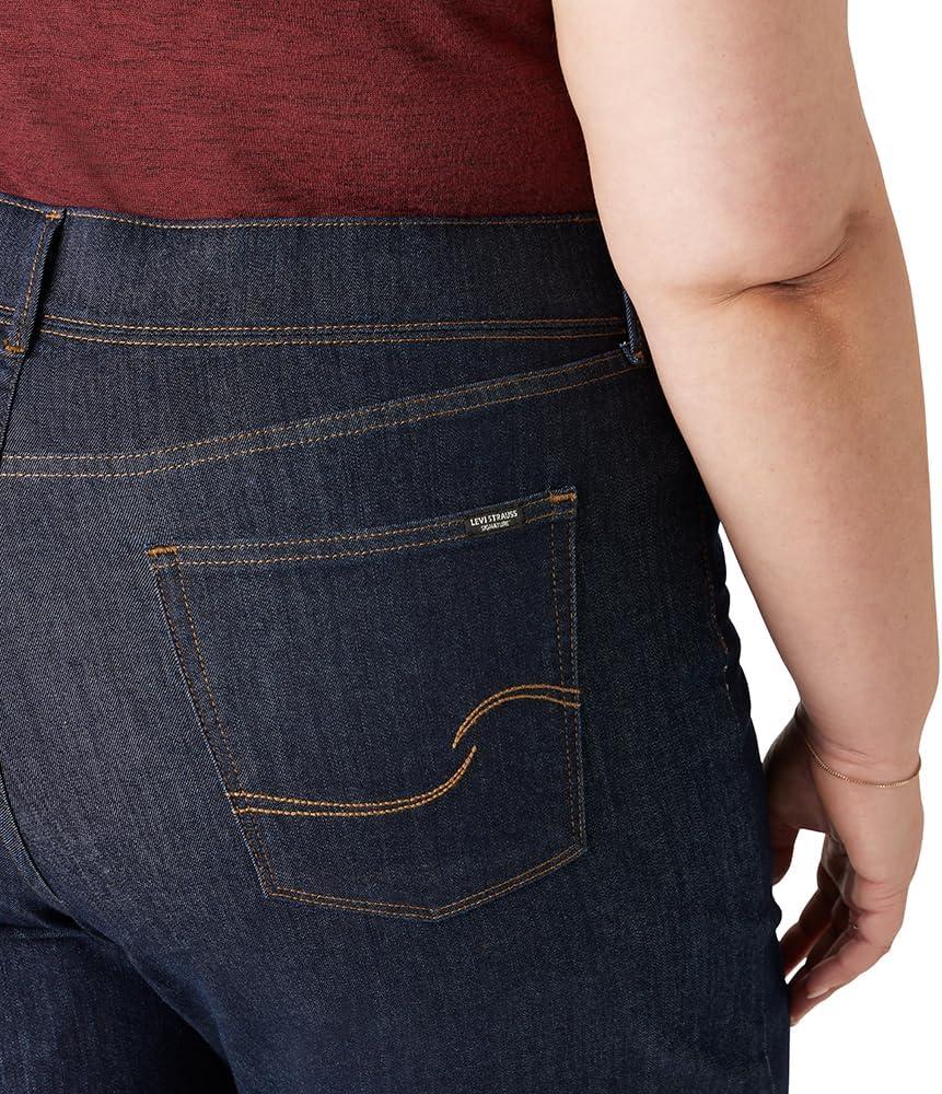 imageLevi Strauss Signature Gold Womens Totally Shaping Ultimate Pullon Wide Leg Jeans Also Available in PlusNew Retro Dark Plus