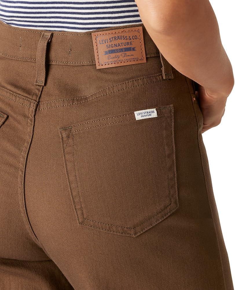 imageLevi Strauss Signature Womens Heritage HighRise Loose Straight Jeans Stretch Denim Also Available in Plus SizeNew Chai Spice