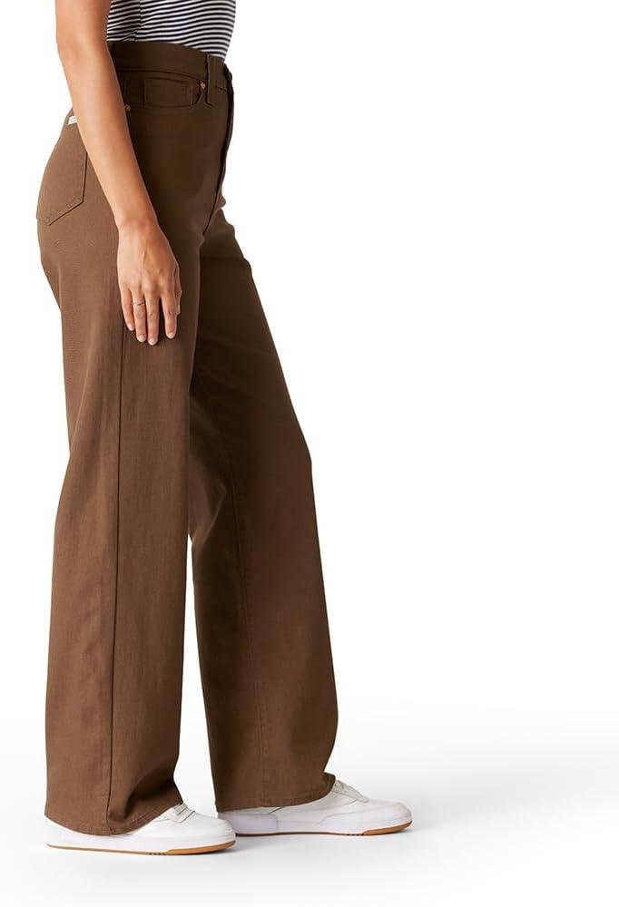 imageLevi Strauss Signature Womens Heritage HighRise Loose Straight Jeans Stretch Denim Also Available in Plus SizeNew Chai Spice