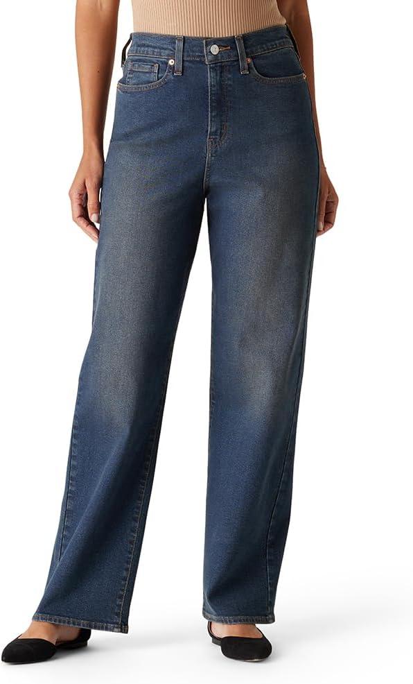 imageLevi Strauss Signature Womens Heritage HighRise Loose Straight Jeans Stretch Denim Also Available in Plus SizeNew High Ridin
