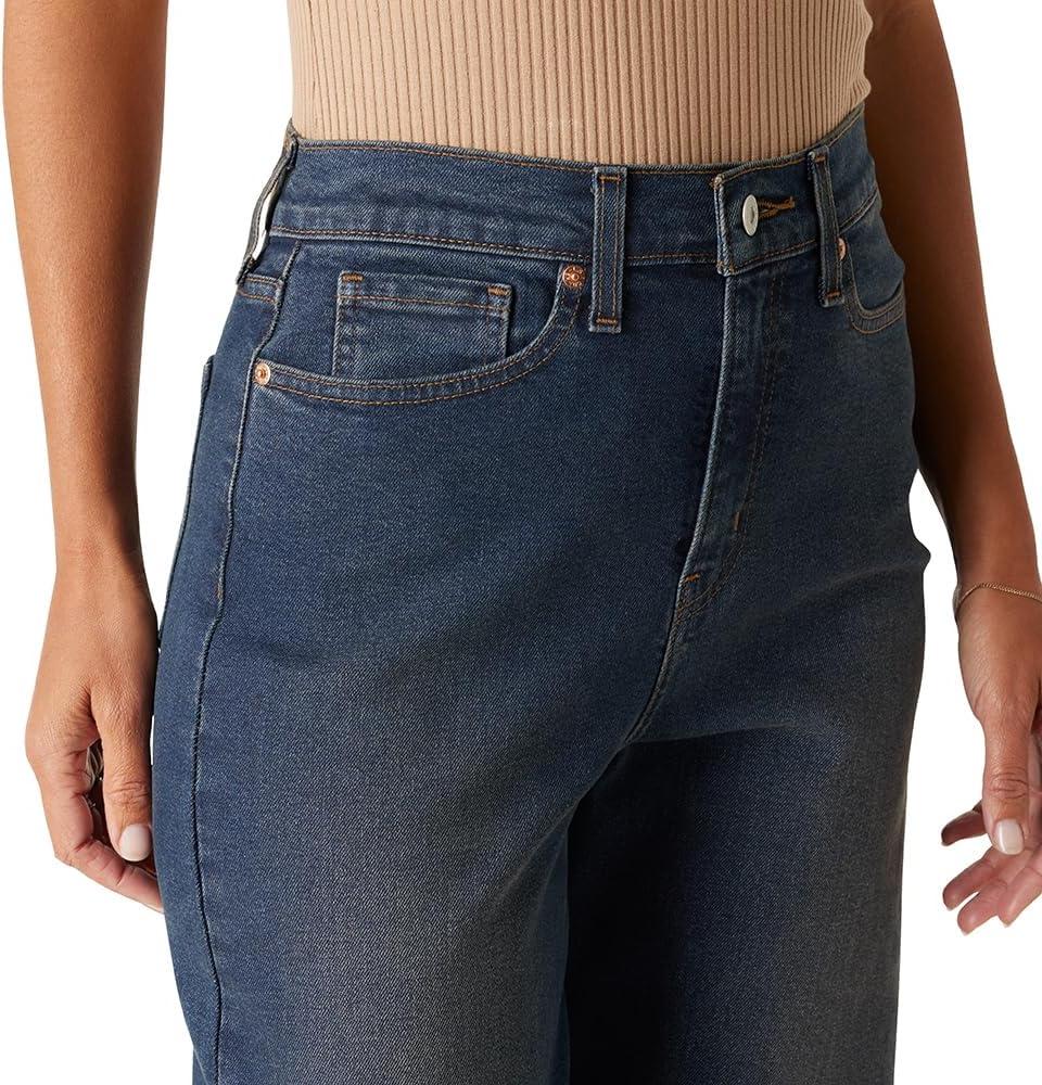 imageLevi Strauss Signature Womens Heritage HighRise Loose Straight Jeans Stretch Denim Also Available in Plus SizeNew High Ridin
