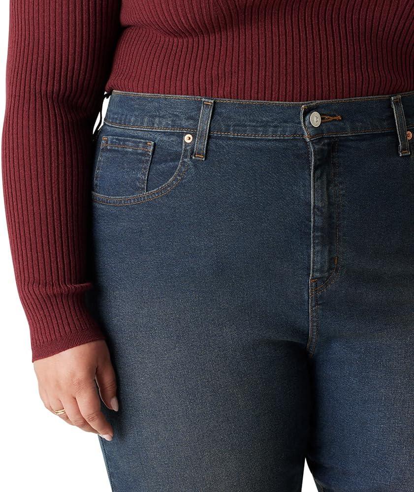 imageLevi Strauss Signature Womens Heritage HighRise Loose Straight Jeans Stretch Denim Also Available in Plus SizeNew High Ridin