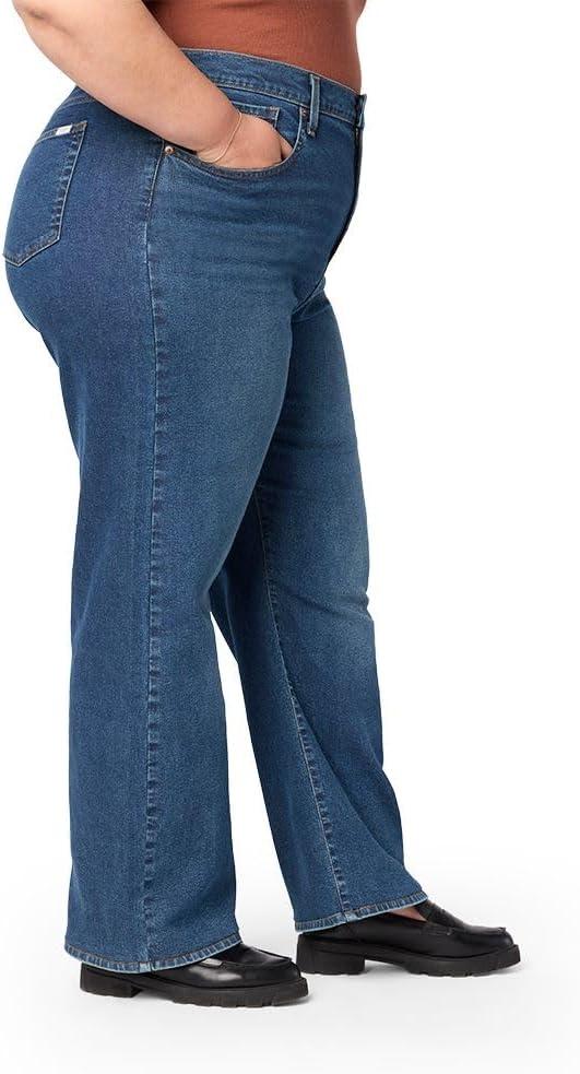 imageLevi Strauss Signature Womens Heritage HighRise Loose Straight Jeans Stretch Denim Also Available in Plus SizeSupernova