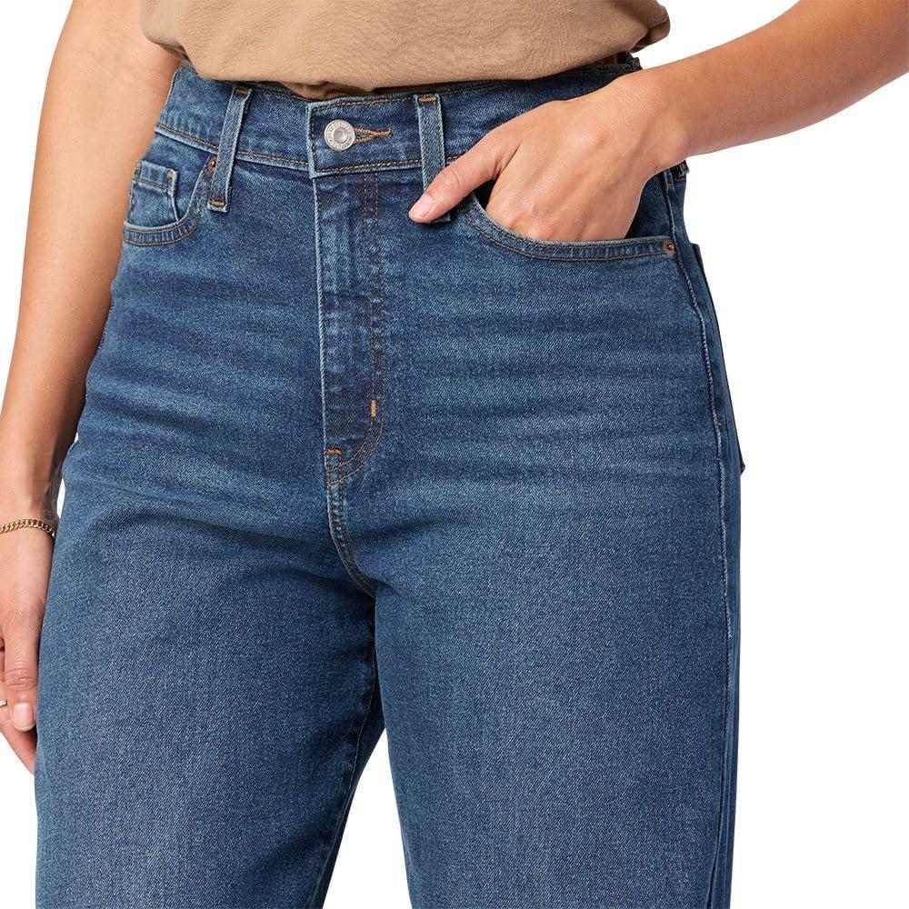 imageLevi Strauss Signature Womens Heritage HighRise Loose Straight Jeans Stretch Denim Also Available in Plus SizeSupernova