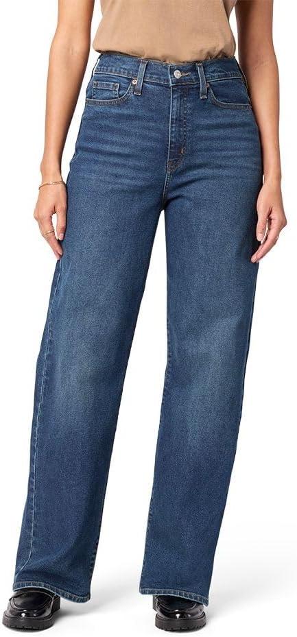 imageLevi Strauss Signature Womens Heritage HighRise Loose Straight Jeans Stretch Denim Also Available in Plus SizeSupernova