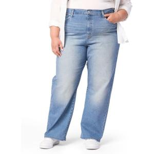 imageLevi Strauss Signature Womens Heritage HighRise Loose Straight Jeans Stretch Denim Also Available in Plus SizeLuna