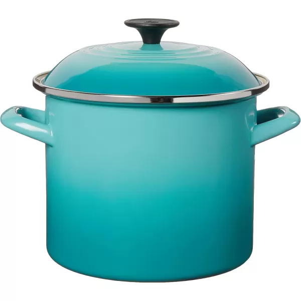 imageLe Creuset Enamel On Steel Stockpot 8 qt OysterCaribbean