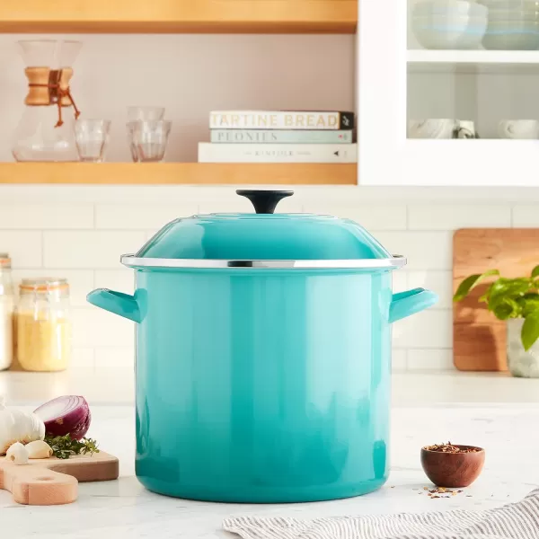 imageLe Creuset Enamel On Steel Stockpot 8 qt OysterCaribbean