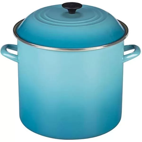 imageLe Creuset Enamel On Steel Stockpot 8 qt OysterCaribbean