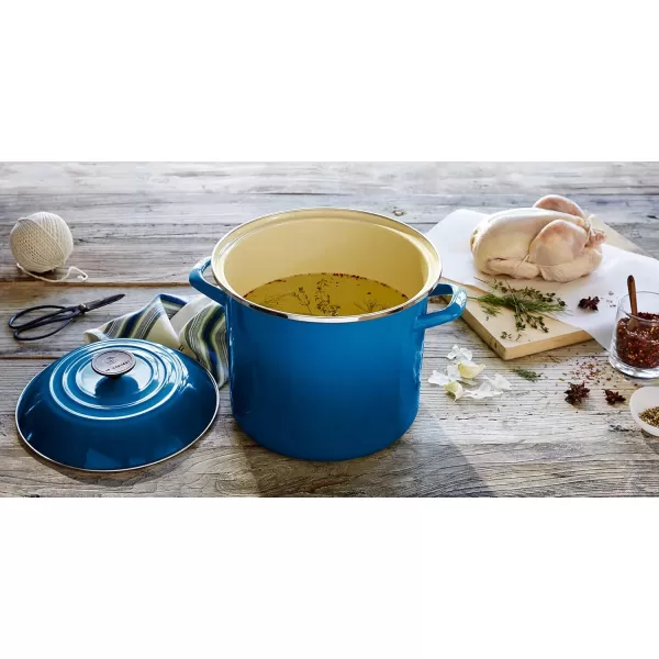 imageLe Creuset Enamel On Steel Stockpot 8 qt OysterMarseille