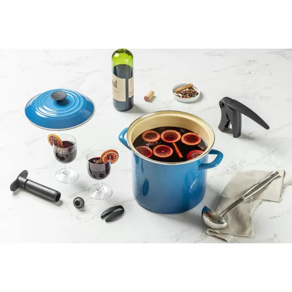 imageLe Creuset Enamel On Steel Stockpot 8 qt OysterMarseille