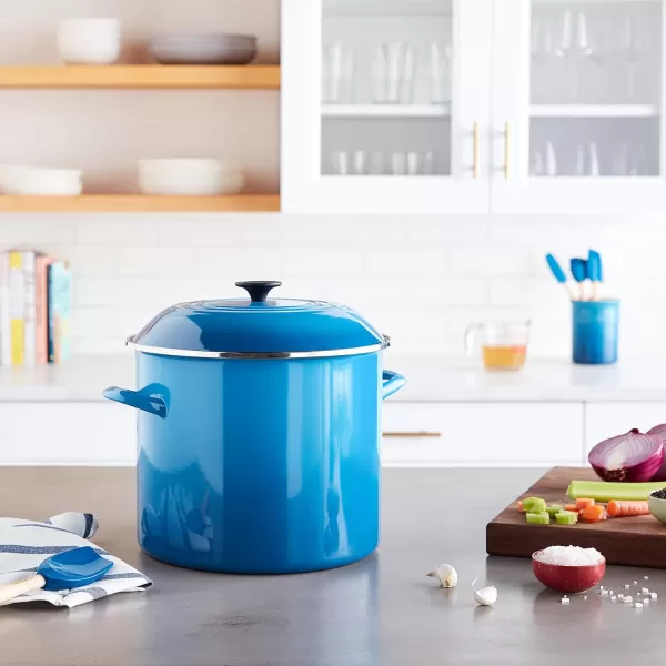 imageLe Creuset Enamel On Steel Stockpot 8 qt OysterMarseille