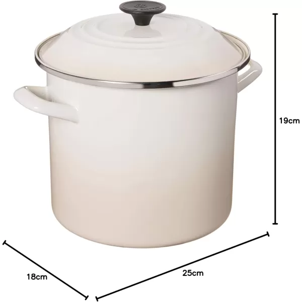 imageLe Creuset Enamel On Steel Stockpot 8 qt OysterMeringue