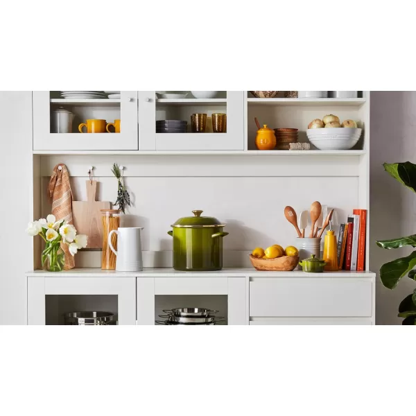 imageLe Creuset Enamel On Steel Stockpot 8 qt OysterOlive