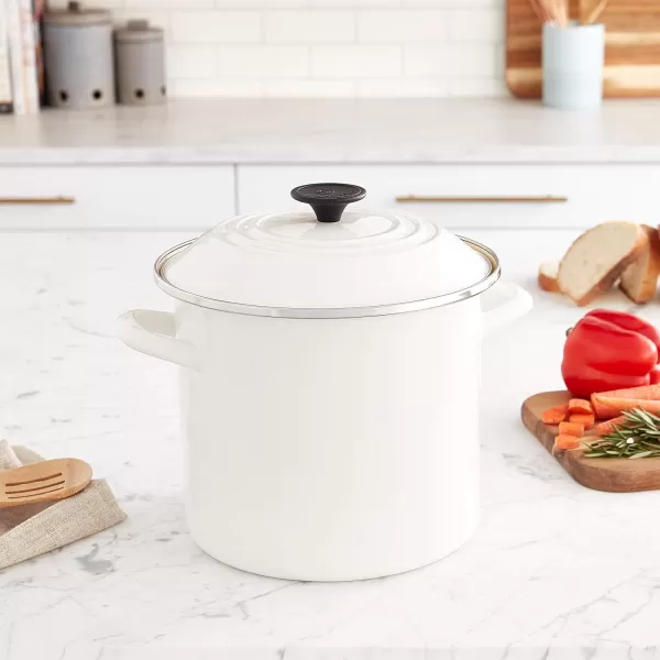 imageLe Creuset Enamel On Steel Stockpot 8 qt OysterWhite