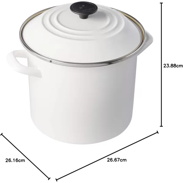imageLe Creuset Enamel On Steel Stockpot 8 qt OysterWhite