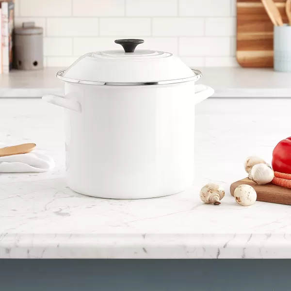 imageLe Creuset Enamel On Steel Stockpot 8 qt OysterWhite