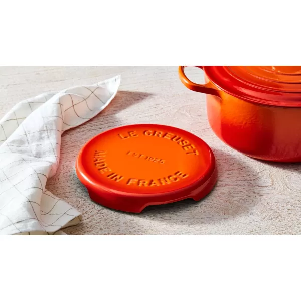 imageLe Creuset Enameled Cast Iron Signature Trivet 88quot CeriseCerise