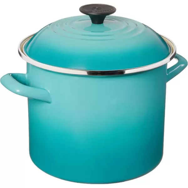 imageLe Creuset Enamel On Steel Stockpot 8 qt OysterCaribbean