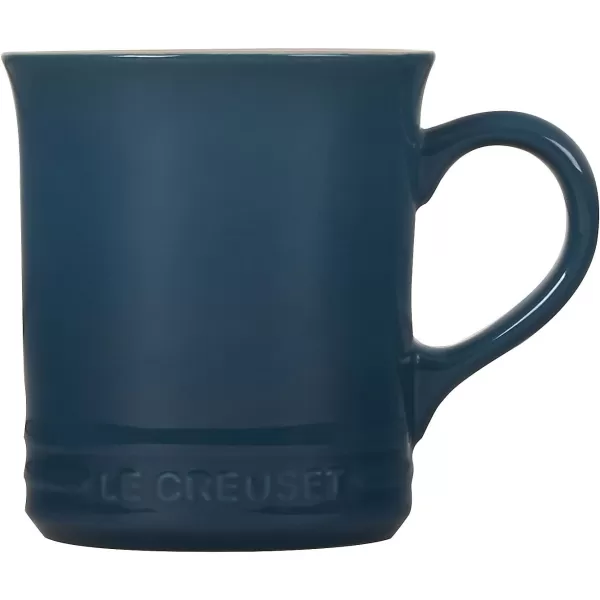 imageLe Creuset Enamel On Steel Demi Kettle ampamp Stoneware Set of 2 Mugs 125 qt Kettle ampamp 2 14 oz Mugs CeriseDeep Teal