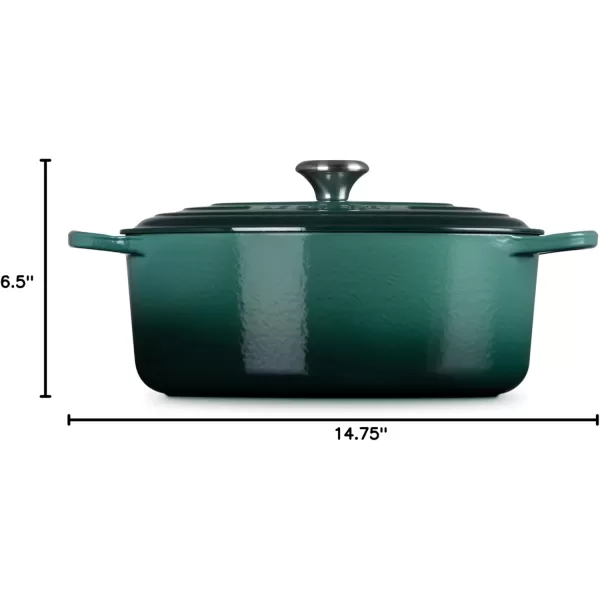 imageLe Creuset Enameled Cast Iron Signature Oval Dutch Oven 5 qt  WhiteArtichaut