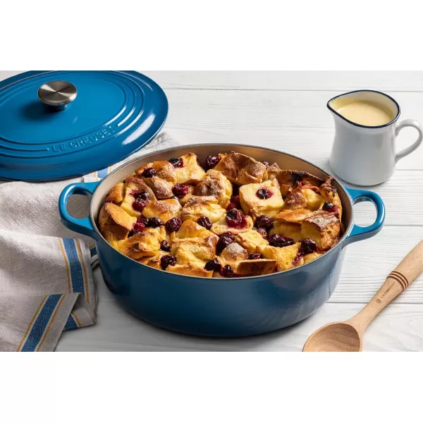 imageLe Creuset Enameled Cast Iron Signature Oval Dutch Oven 5 qt  WhiteMarseile