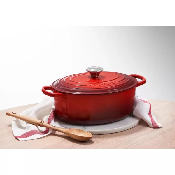imageLe Creuset Enameled Cast Iron Signature Oval Dutch Oven 5 qt  WhiteMarseile