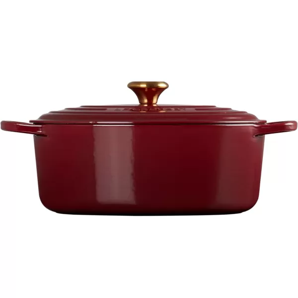 imageLe Creuset Enameled Cast Iron Signature Oval Dutch Oven 5 qt  WhiteRhone