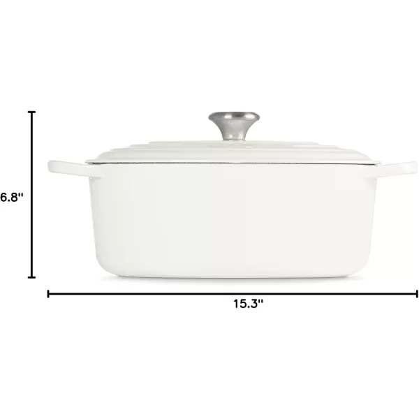 imageLe Creuset Enameled Cast Iron Signature Oval Dutch Oven 5 qt  WhiteWhite