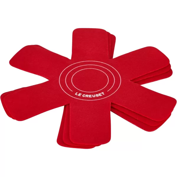 imageLe Creuset Felt Pan Protectors Set of 3 16quot Diameter BlackCerise