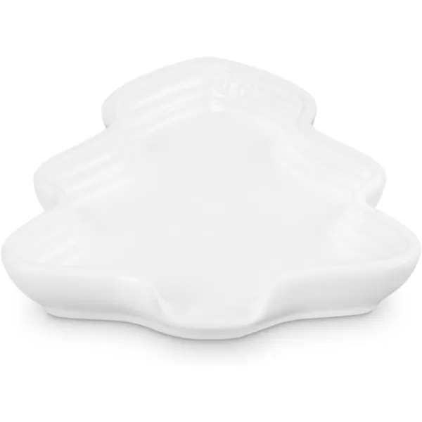 imageLe Creuset Nol Collection Stoneware Holiday Tree Spoon Rest WhiteWhite