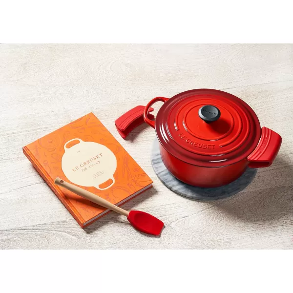 imageLe Creuset Silicone Set of 2 Handle Grips 5quot x 2 12quot each CeriseCerise