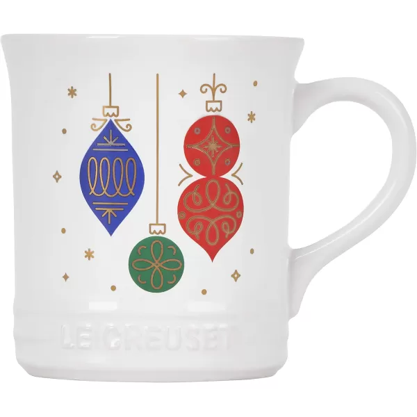 imageLe Creuset Stoneware Noel Collection Tree Mug 14 oz White wAppliqueOrnament Mug