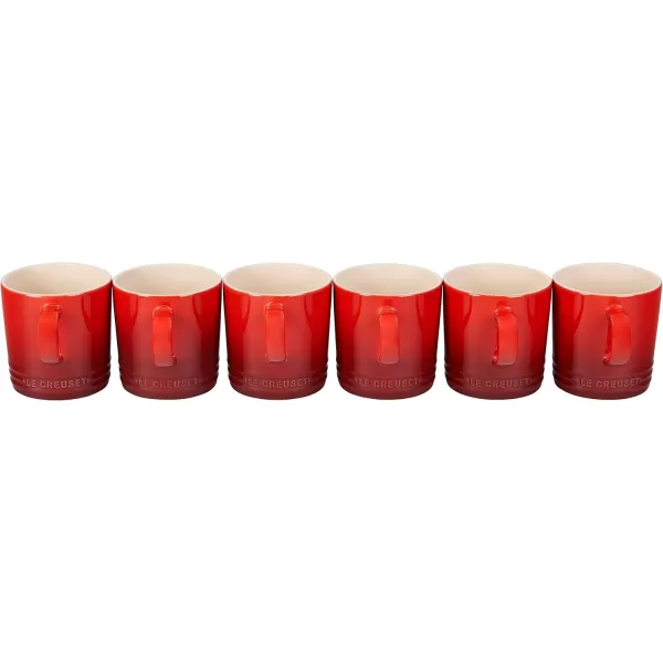 imageLe Creuset Stoneware Set of 6 London Mugs 12 oz Each MultiColorCerise