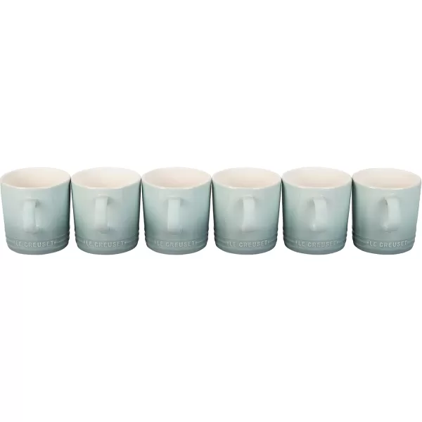 imageLe Creuset Stoneware Set of 6 London Mugs 12 oz Each MultiColorSea Salt